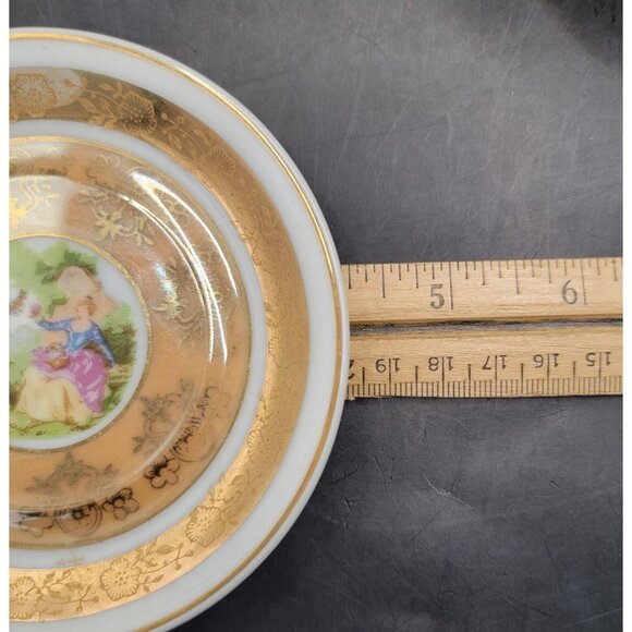 Vintage EW Japan 585 Victorian Porcelain Demitasse Cup & Saucer Set w/ Gold Trim - Picture 11 of 13